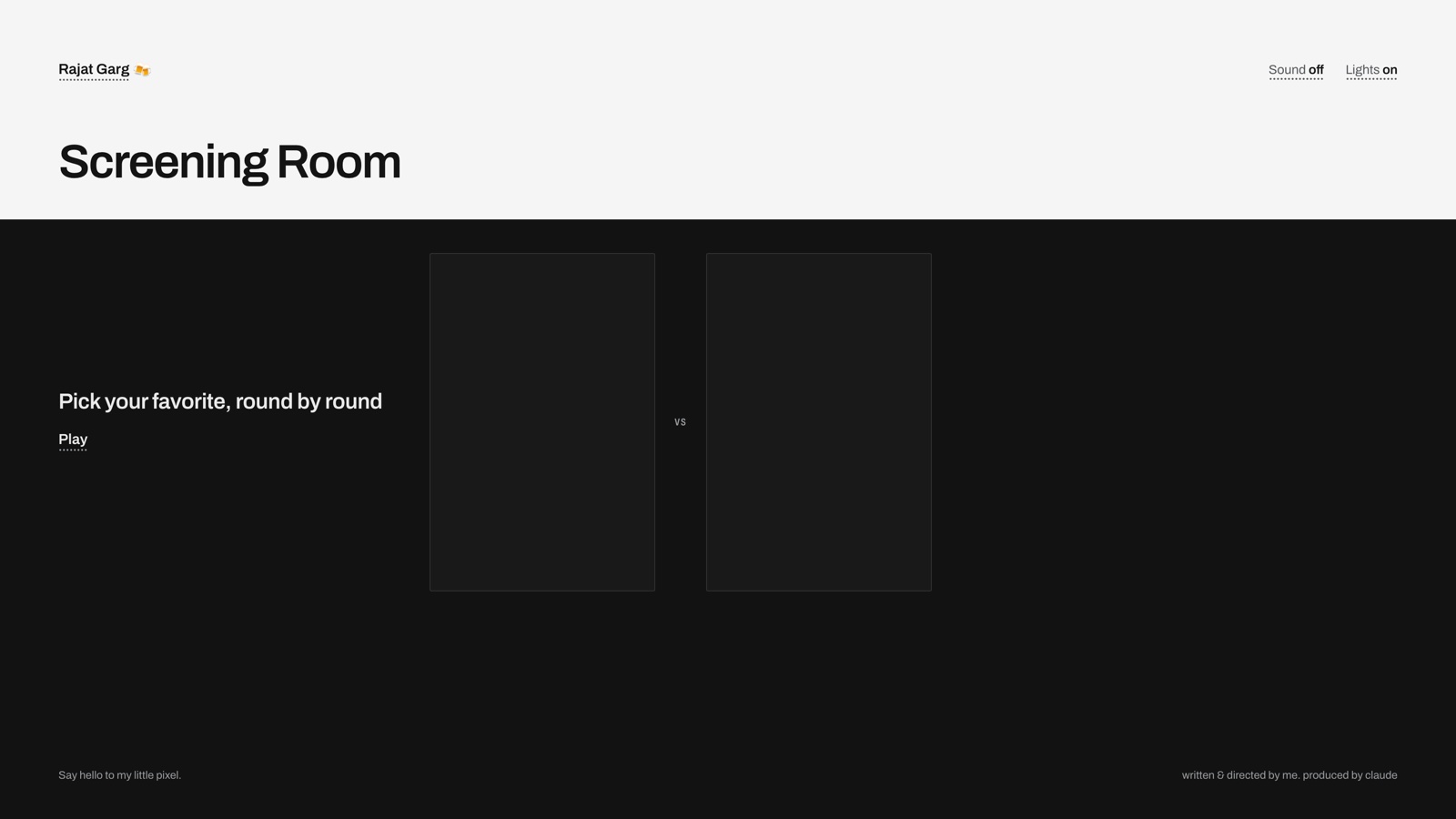 Screening Room, a movie bracket game
