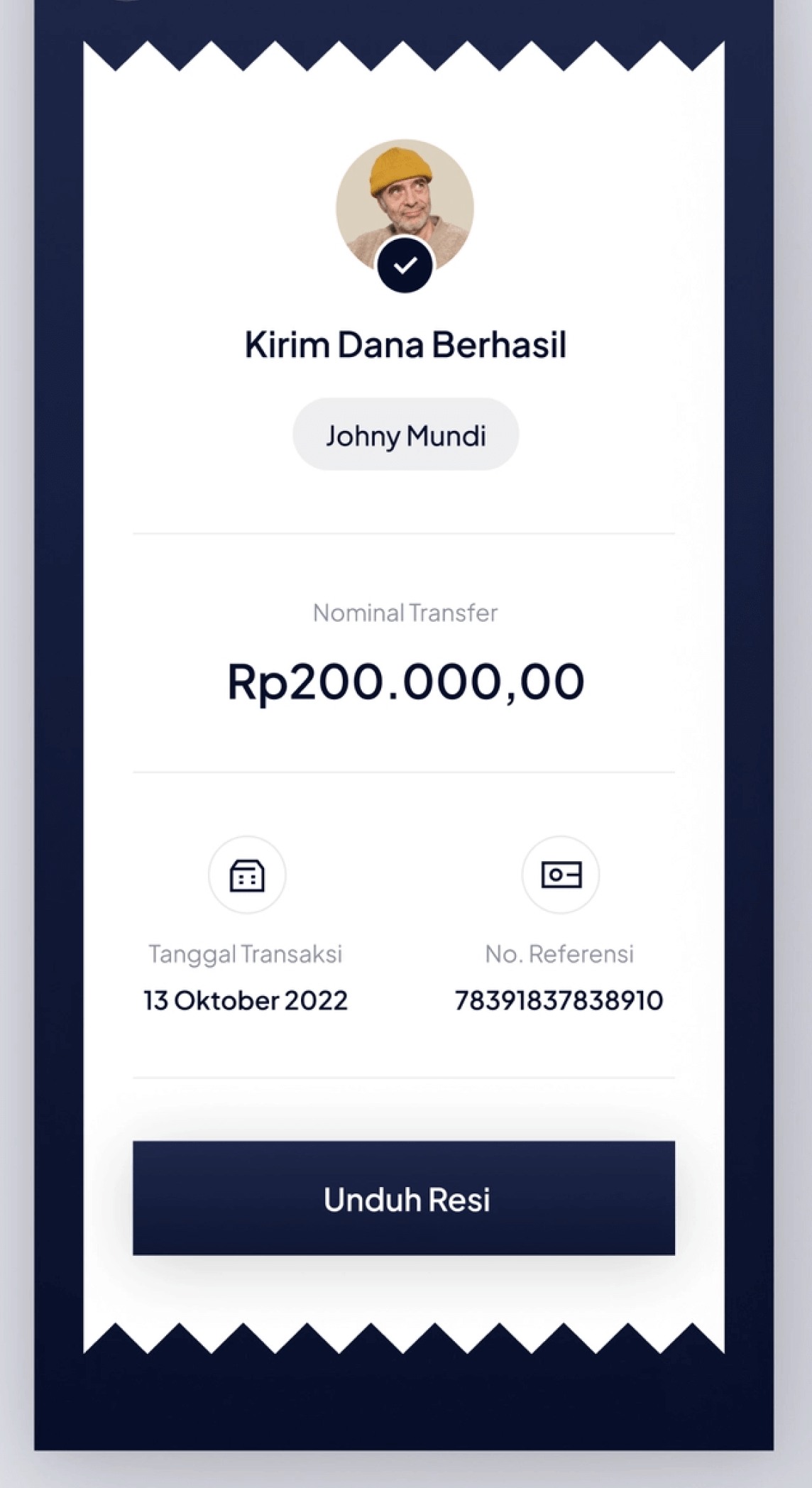 Physical receipt inspiration for token design